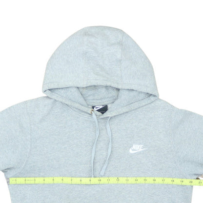 Nike Men’s Grey Pullover Hoodie S Regular Fit Fleece Logo Sportswear