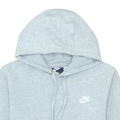Nike Men’s Grey Pullover Hoodie S Regular Fit Fleece Logo Sportswear
