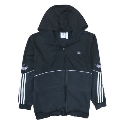 Adidas Men's Black XL Full Zip Hoodie Sweatshirt with Hood