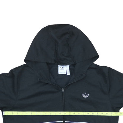 Adidas Men's Black XL Full Zip Hoodie Sweatshirt with Hood
