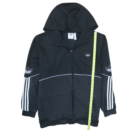 Adidas Men's Black XL Full Zip Hoodie Sweatshirt with Hood
