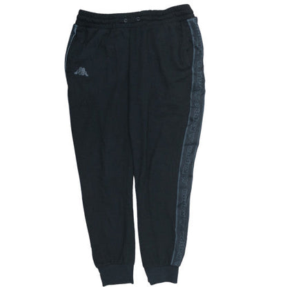 Kappa Men's Black XL Jogger Trousers with Side Stripe