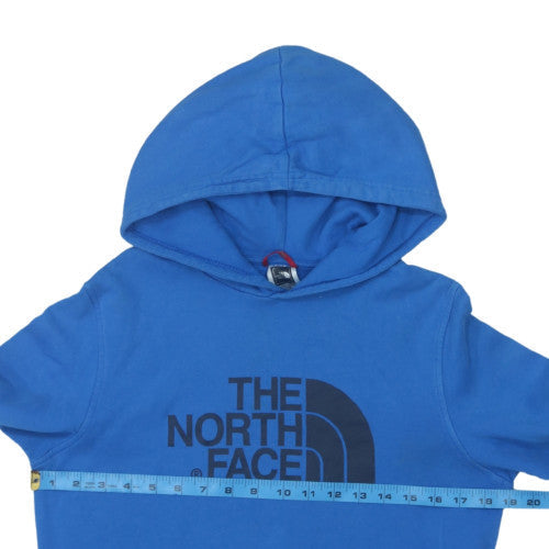 The North Face Boys Blue XL Pullover Hoodie 100% Cotton Logo Print