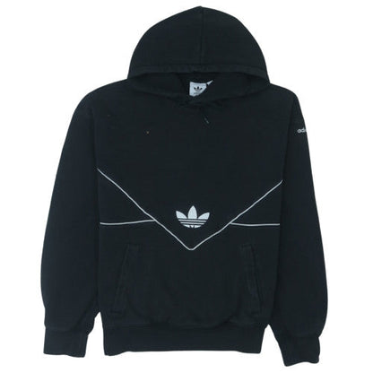 adidas Mens Black Medium Pullover Hoodie with Logo Detail