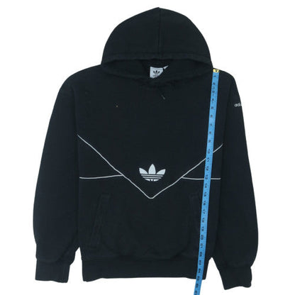 adidas Mens Black Medium Pullover Hoodie with Logo Detail