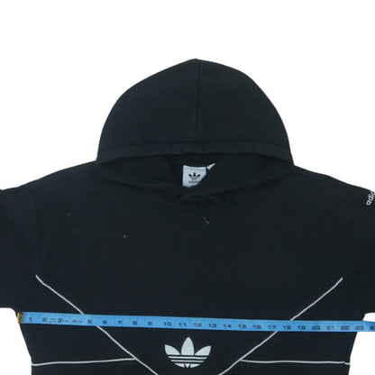 adidas Mens Black Medium Pullover Hoodie with Logo Detail