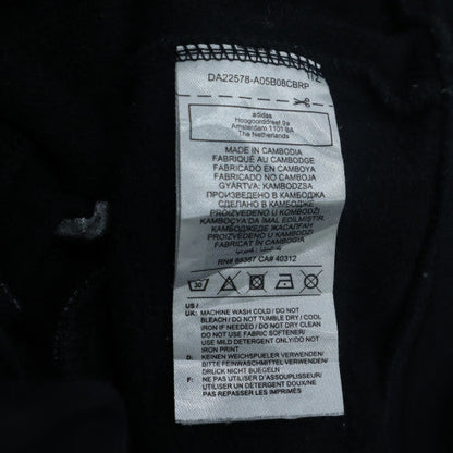 adidas Mens Black Medium Pullover Hoodie with Logo Detail