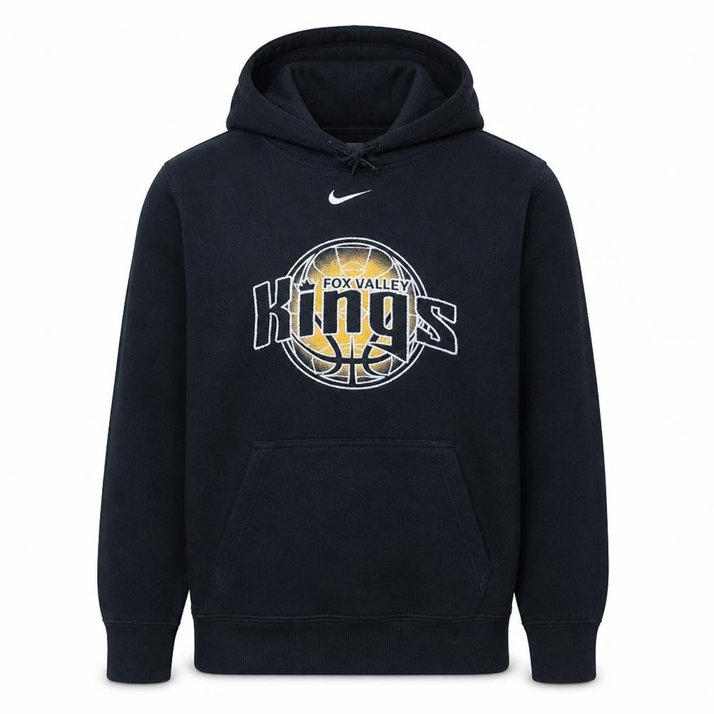 Nike Men's Black Pullover Hoodie M Fox Valley Kings Basketball Sweatshirt