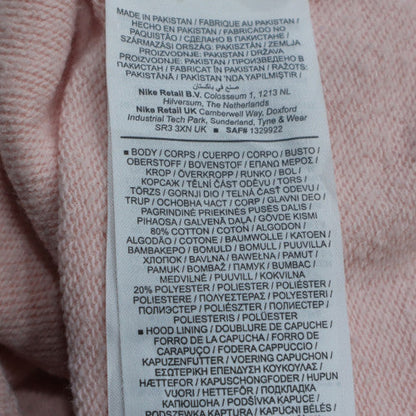 Nike Womens Pink Pullover Hoodie Medium Cotton Blend Casual