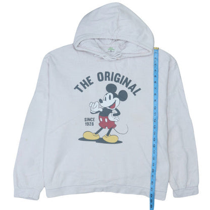 Kiabi Disney Womens White Mickey Mouse Pullover Hoodie XL