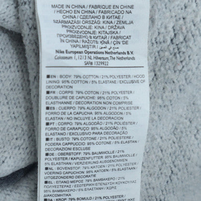 Nike Mens Blue Full Zip Hoodie XL Fleece Lined Sweatshirt