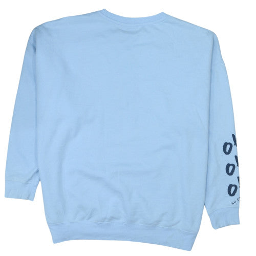 Disney Primark Women Blue Stitch Sweatshirt Size L 14/16 Crew Neck