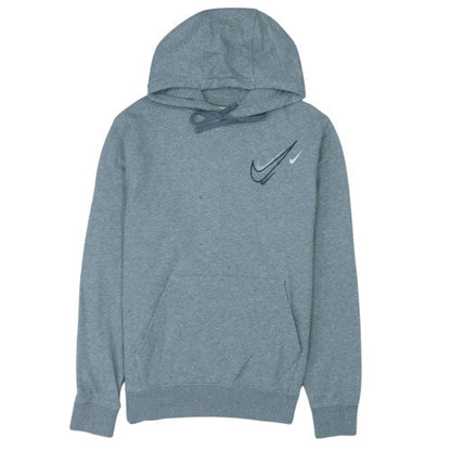 Nike Men's Grey Pullover Hoodie M Regular Fit Sports Fleece
