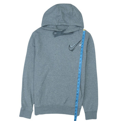 Nike Men's Grey Pullover Hoodie M Regular Fit Sports Fleece