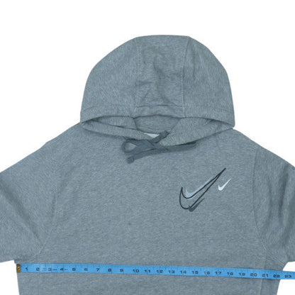 Nike Men's Grey Pullover Hoodie M Regular Fit Sports Fleece
