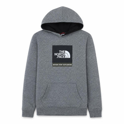 The North Face Boys Grey XL Pullover Hoodie with Logo Graphic