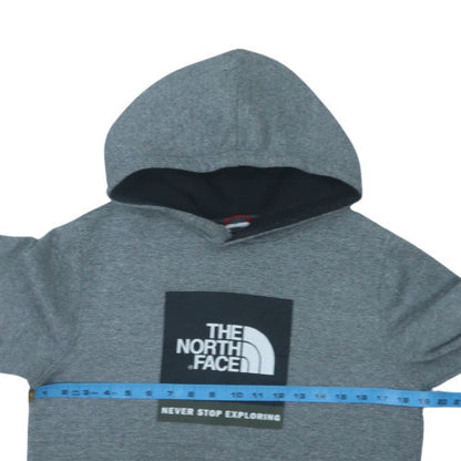 The North Face Boys Grey XL Pullover Hoodie with Logo Graphic