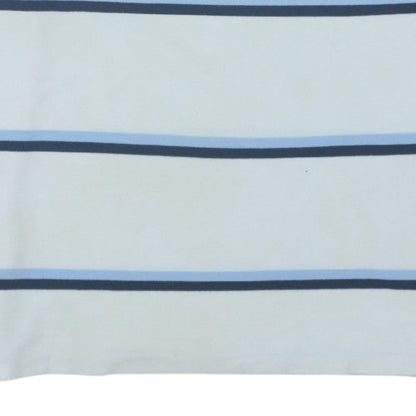 Polo Ralph Lauren Mens White Blue Striped Cotton Polo Shirt XXL
