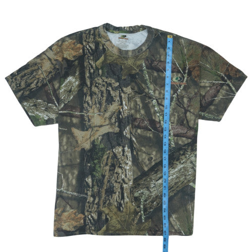 Mossy Oak Men's Green Camouflage Short Sleeve Cotton T-Shirt XL