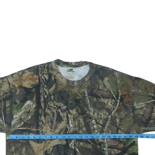 Mossy Oak Men's Green Camouflage Short Sleeve Cotton T-Shirt XL