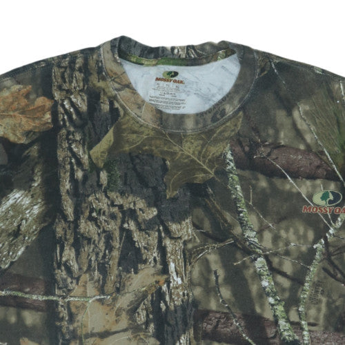 Mossy Oak Men's Green Camouflage Short Sleeve Cotton T-Shirt XL