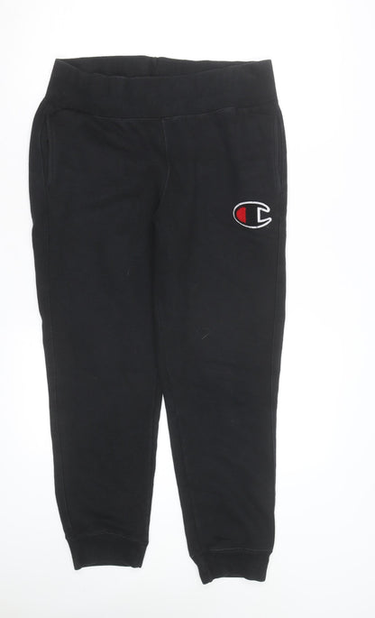 Champion Men Black Reverse Weave Jogger Sweatpants Size L