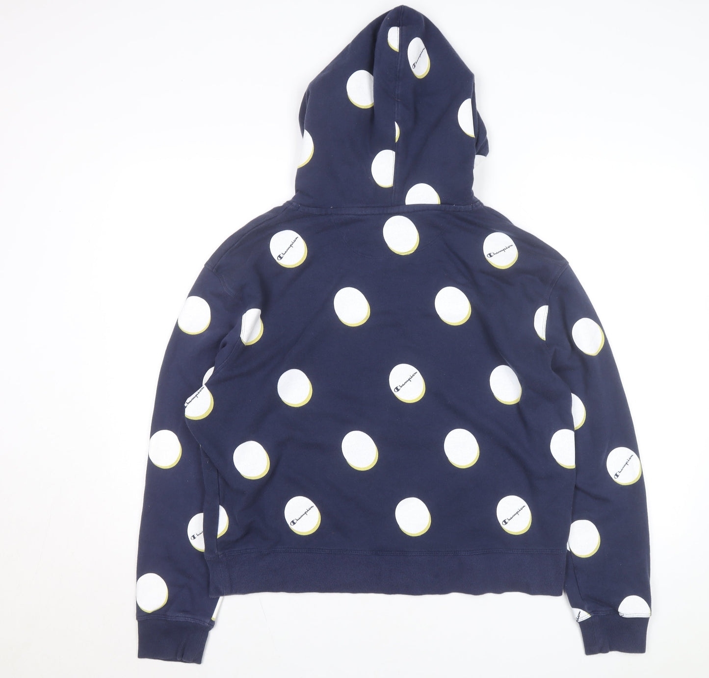 Champion Men's Blue Polka Dot Pullover Hoodie XL Sportswear