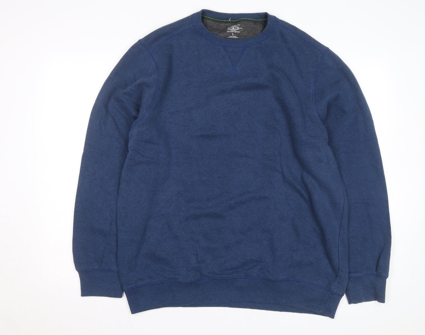 G.H. Bass & Co. Men's Blue Crew Neck Pullover Sweatshirt Size L