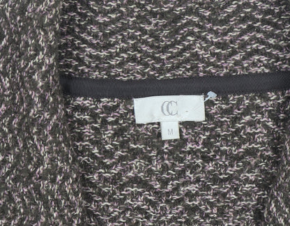 CC Women Brown Knit Wool Blend Short Blazer Jacket M