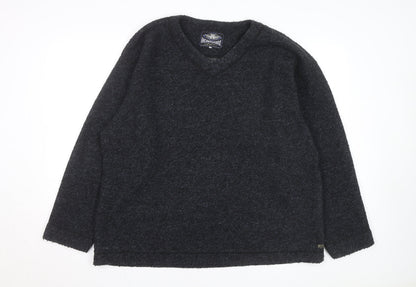 Headworx Men’s Black XL V-Neck Chunky Knit Wool Pullover Jumper