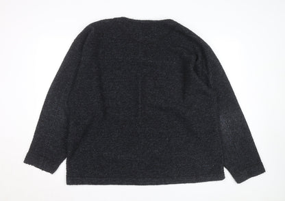 Headworx Men’s Black XL V-Neck Chunky Knit Wool Pullover Jumper