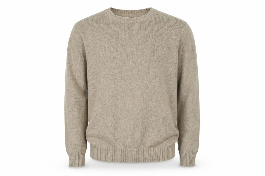 St. John's Bay Men's Beige Cotton Crew Neck Pullover Jumper Size L