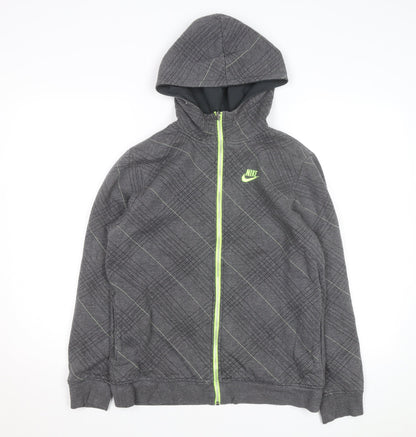 Nike Teens Grey Full Zip Hoodie XL Logo Sportswear