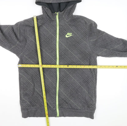 Nike Teens Grey Full Zip Hoodie XL Logo Sportswear