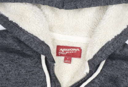 Arizona Jean Co Men's Grey Full Zip Hooded Fleece Lined Hoodie Size S