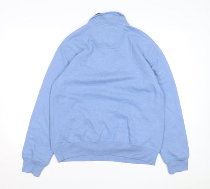 Nautica Men's Blue 1/4 Zip Fleece Sweatshirt M Regular Fit