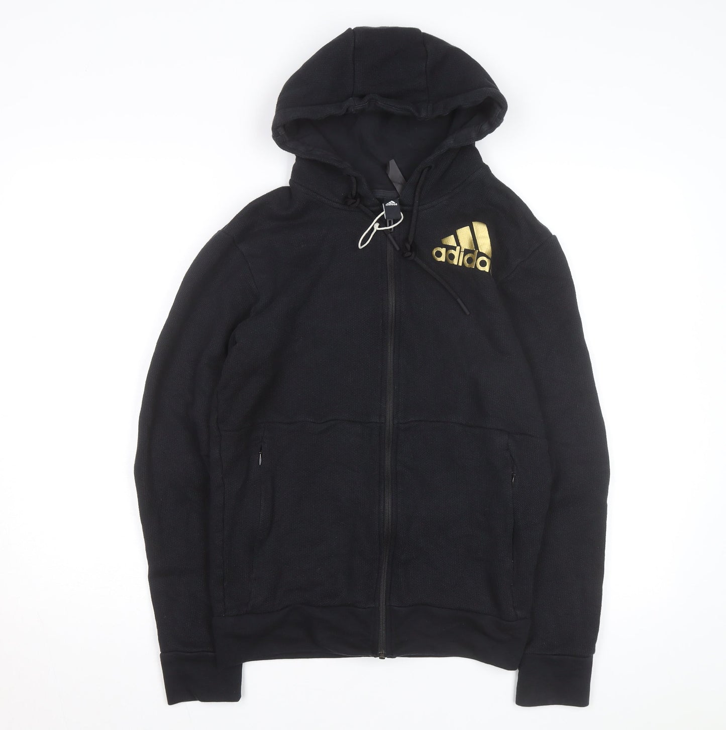 Adidas Men's Black Full Zip Hoodie Small Sports Sweatshirt