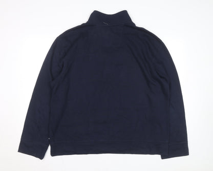Nautica Men's Blue XL 1/4 Zip Mock Neck Fleece Sweatshirt