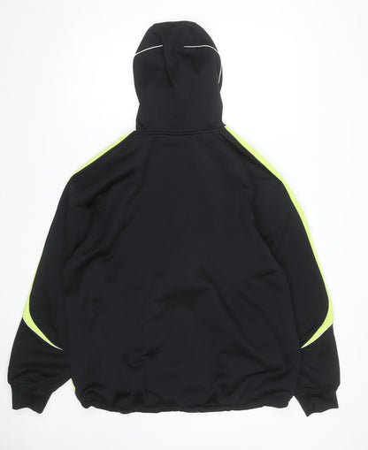 adidas Men's Black Full Zip Hoodie L Sports Fleece Sweatshirt