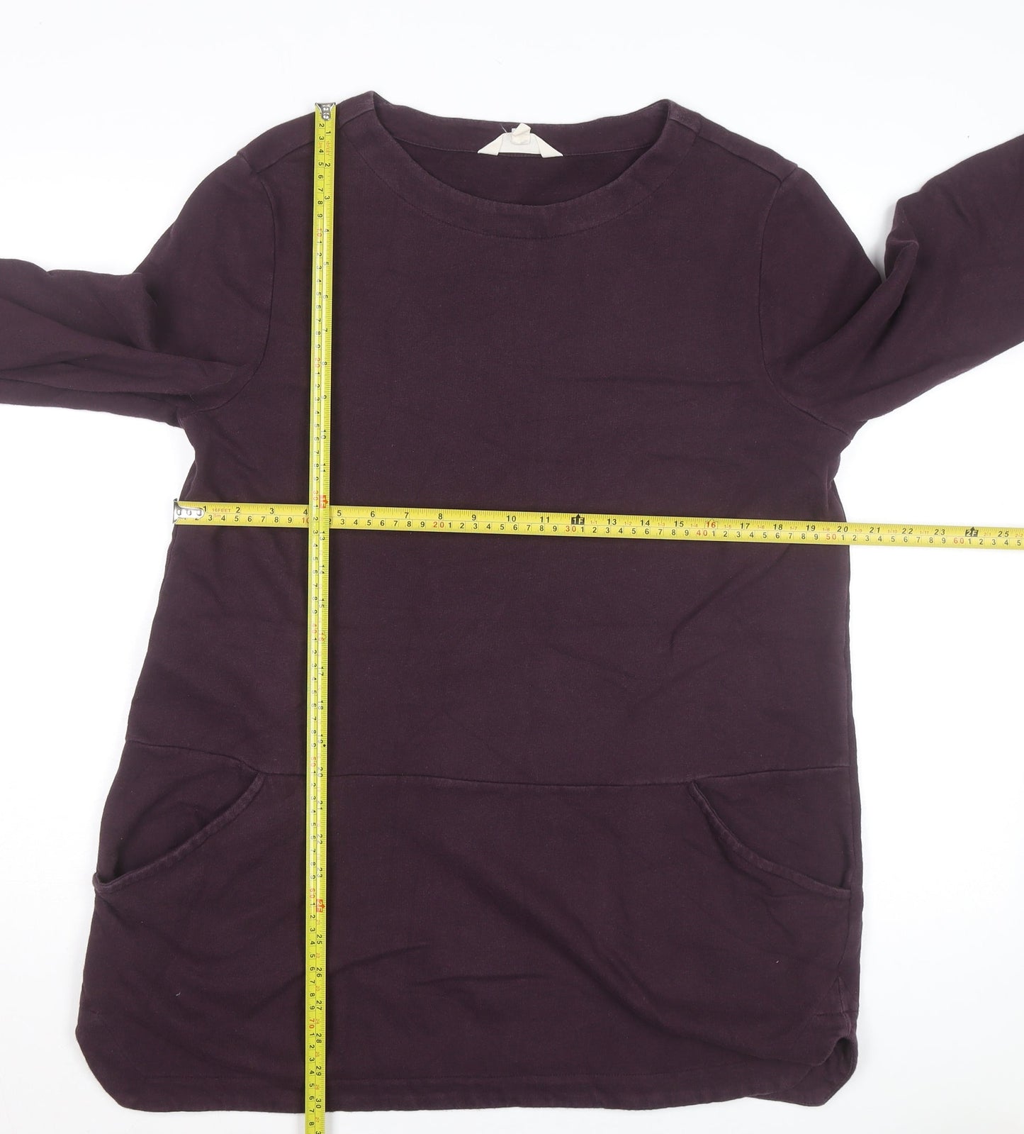 Seasalt Cornwall Women Purple UK 12 Tunic Sweatshirt Cotton Blend
