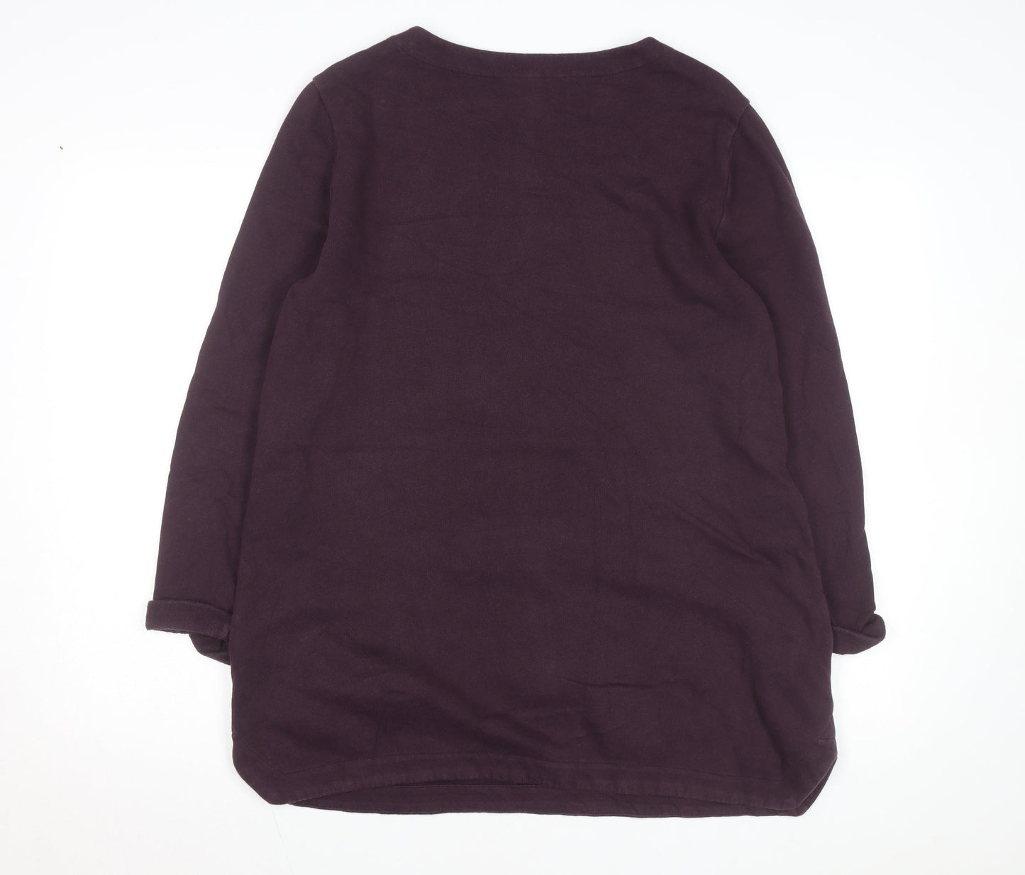 Seasalt Cornwall Women Purple UK 12 Tunic Sweatshirt Cotton Blend