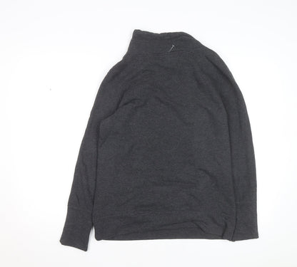 Puma Womens Dark Grey Cowl Neck Pullover Sweatshirt Size 12