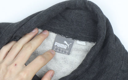 Puma Womens Dark Grey Cowl Neck Pullover Sweatshirt Size 12