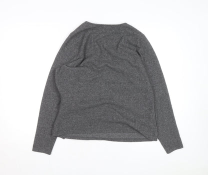 Papaya Women's Grey Wrap Knit Jumper Size 18 V-Neck Long Sleeve