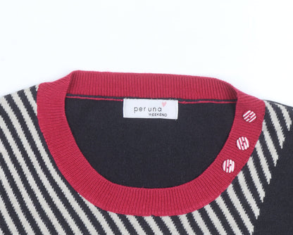 Marks and Spencer Women’s Multicoloured Striped Jumper Size 14