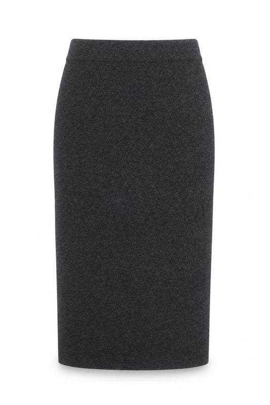 Nightingales Women Grey Wool Blend Pencil Midi Skirt Size M