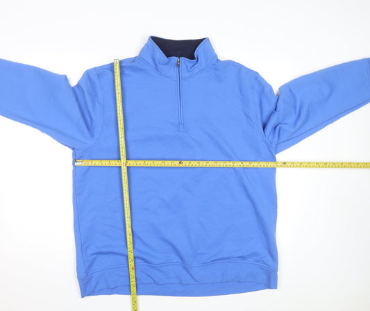 Club Room Men's Blue XL 1/4 Zip Fleece Pullover Sweatshirt