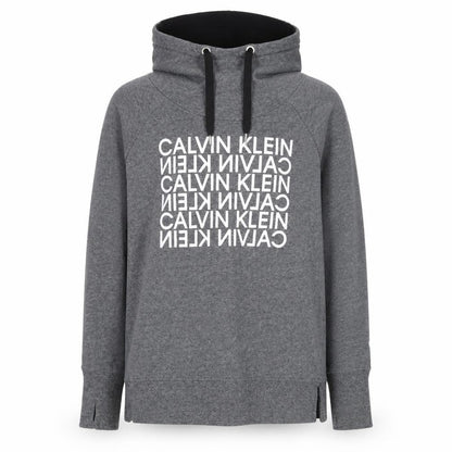 Calvin Klein Men’s Grey Pullover Hoodie L High Neck Performance Logo