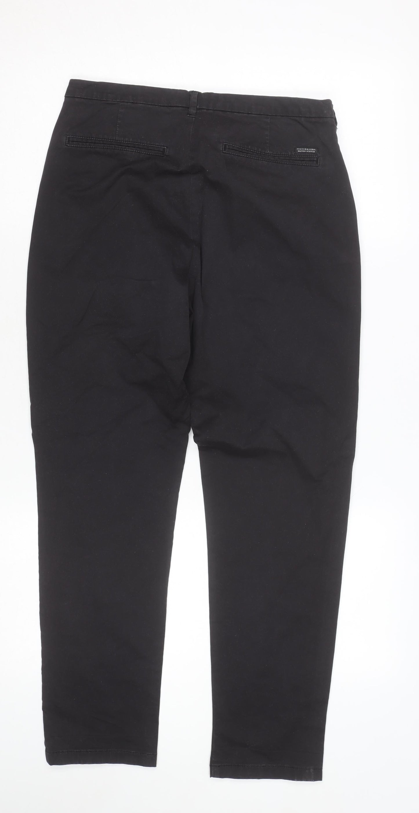 Scotch & Soda Men's Black Chino Trousers Size 26/32 Slim Fit