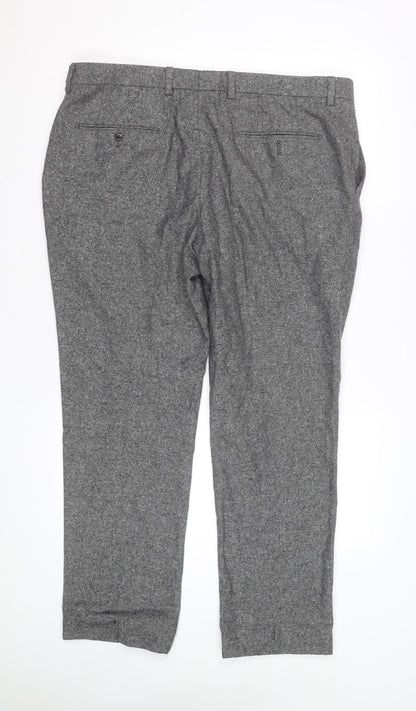 Next Men’s Grey Regular Fit Dress Pants Trousers 36R